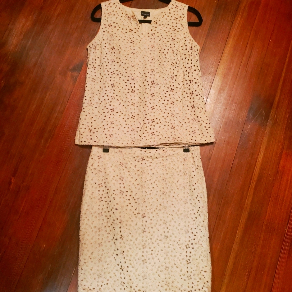 Talbots lace tank & skirt set